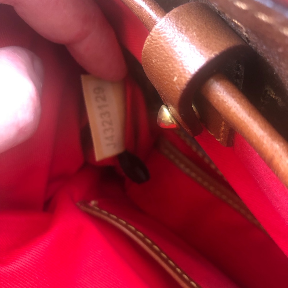 Dooney & Bourke Taupe and Brown Panama Wilson Satchel Vintage Bag - Picture 10 of 16